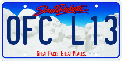 SD license plate 0FCL13