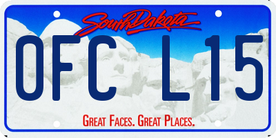 SD license plate 0FCL15