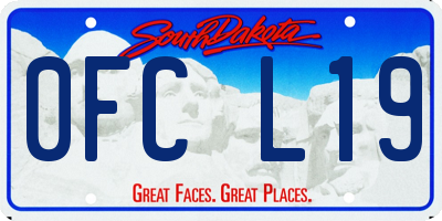 SD license plate 0FCL19