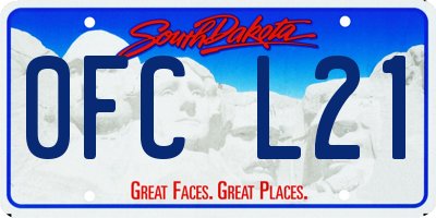 SD license plate 0FCL21