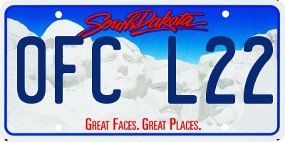 SD license plate 0FCL22