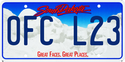 SD license plate 0FCL23