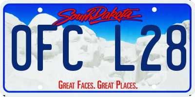 SD license plate 0FCL28