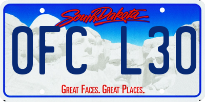 SD license plate 0FCL30
