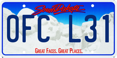 SD license plate 0FCL31