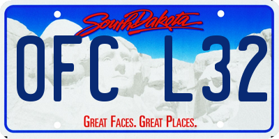 SD license plate 0FCL32
