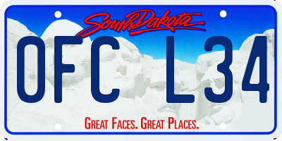 SD license plate 0FCL34