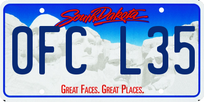 SD license plate 0FCL35