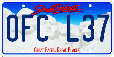 SD license plate 0FCL37