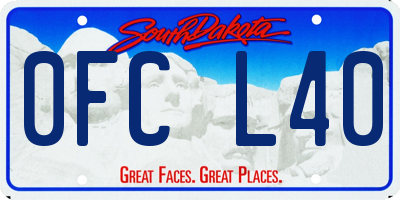 SD license plate 0FCL40