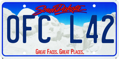 SD license plate 0FCL42