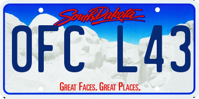 SD license plate 0FCL43