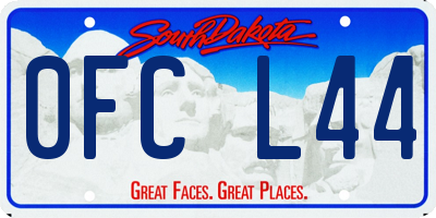 SD license plate 0FCL44