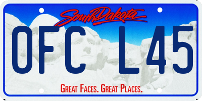 SD license plate 0FCL45