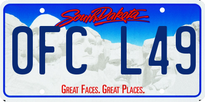 SD license plate 0FCL49