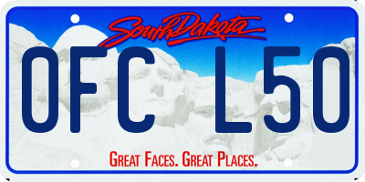 SD license plate 0FCL50