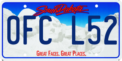 SD license plate 0FCL52