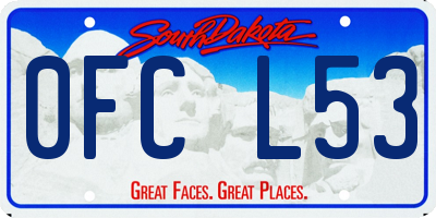 SD license plate 0FCL53