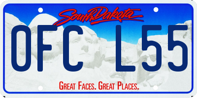 SD license plate 0FCL55