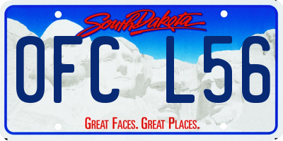 SD license plate 0FCL56