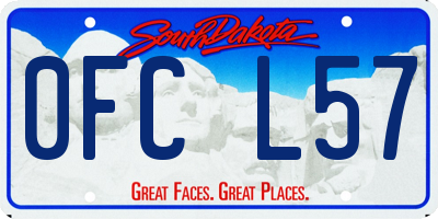 SD license plate 0FCL57