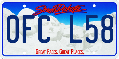 SD license plate 0FCL58