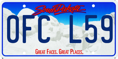 SD license plate 0FCL59