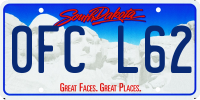 SD license plate 0FCL62