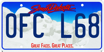 SD license plate 0FCL68