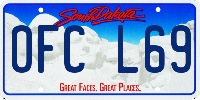SD license plate 0FCL69