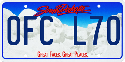 SD license plate 0FCL70