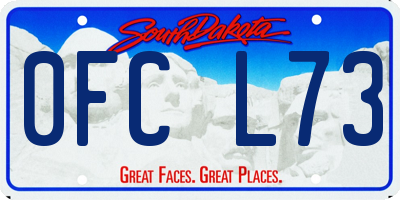SD license plate 0FCL73