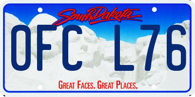 SD license plate 0FCL76
