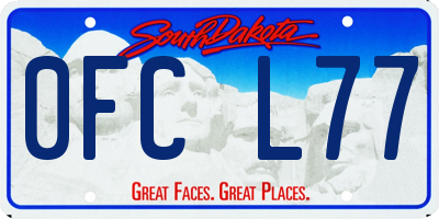 SD license plate 0FCL77