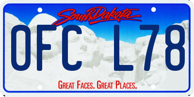 SD license plate 0FCL78