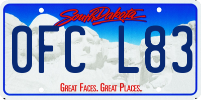 SD license plate 0FCL83