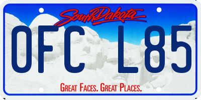 SD license plate 0FCL85