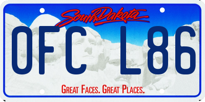 SD license plate 0FCL86