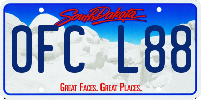 SD license plate 0FCL88