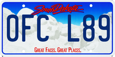 SD license plate 0FCL89
