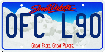 SD license plate 0FCL90