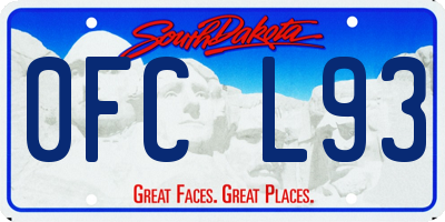 SD license plate 0FCL93