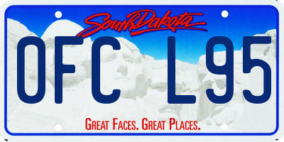 SD license plate 0FCL95