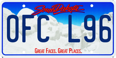 SD license plate 0FCL96