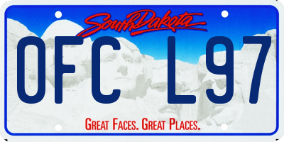 SD license plate 0FCL97
