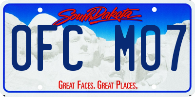 SD license plate 0FCM07