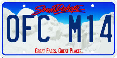 SD license plate 0FCM14