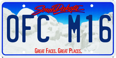 SD license plate 0FCM16