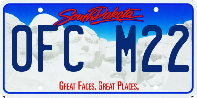SD license plate 0FCM22
