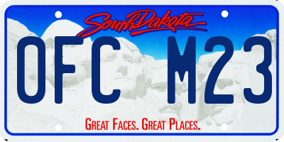 SD license plate 0FCM23